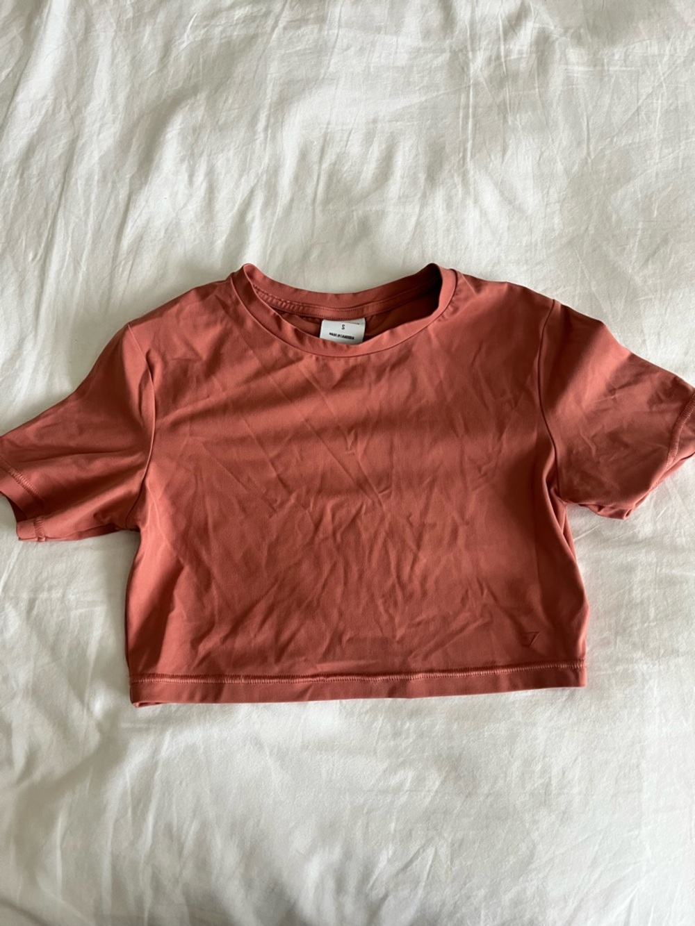 Gymshark Whitney Simmons Short Sleeve Crop Top - Canyon Red